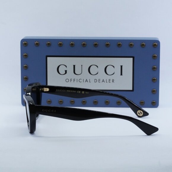 Gucci GG1638S 001 Cat Eye Sunglasses - Black/Smoke main image 7